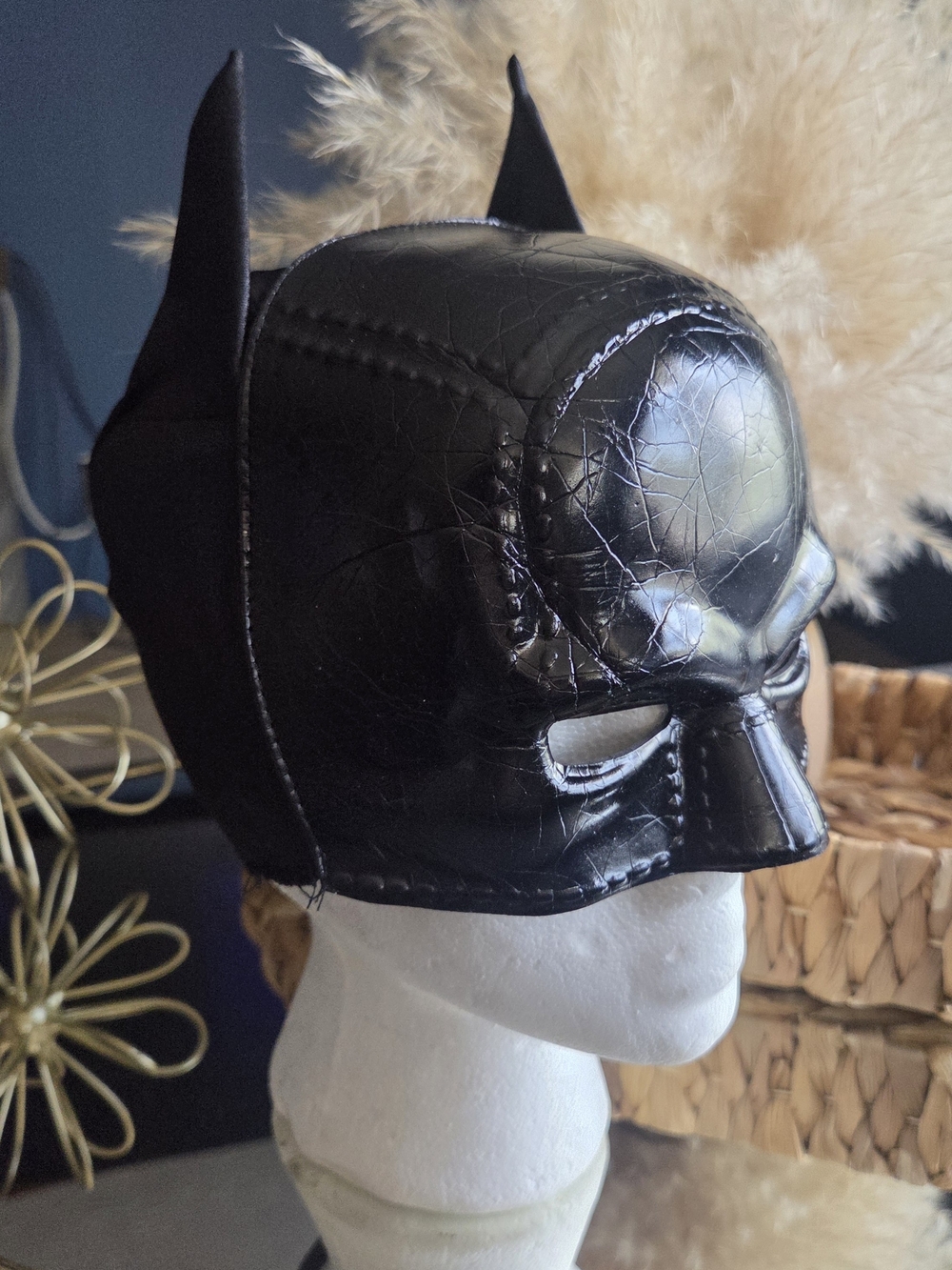 Not All Heroes Wear Capes | Batman Faux Leather Mask DC WB Cosplay